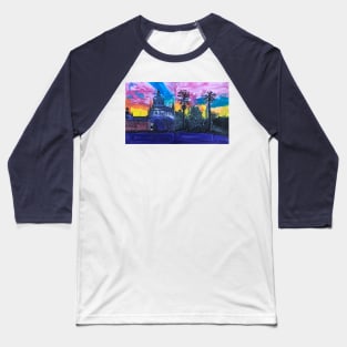 Pasadena City Hall Sunset Baseball T-Shirt